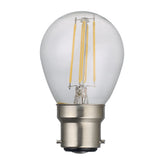 5 Pack Clear Golf Ball LED B22 Bulb 4w Warm White